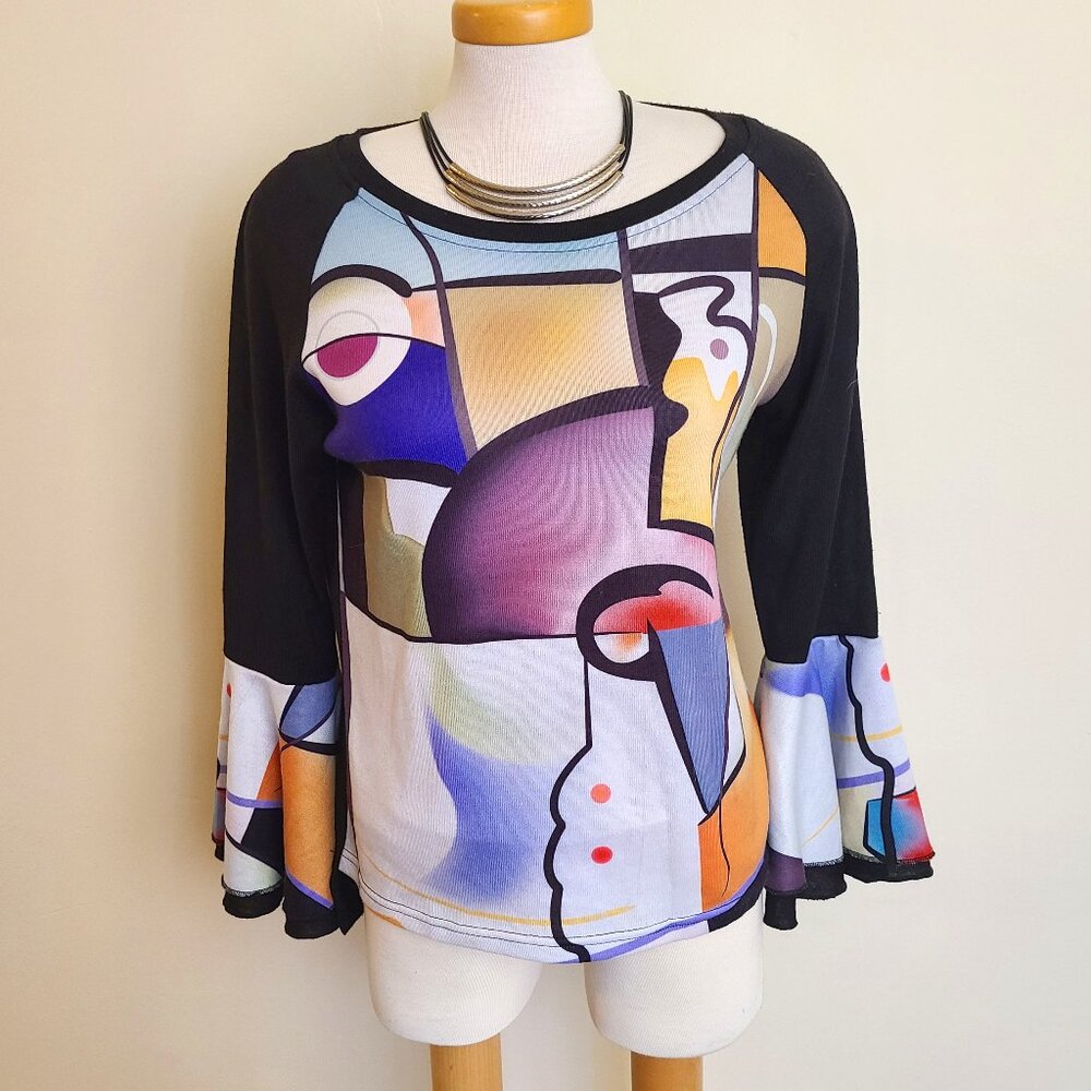 Funsport Unique  Inspired Bell Sleeve Sweater - M